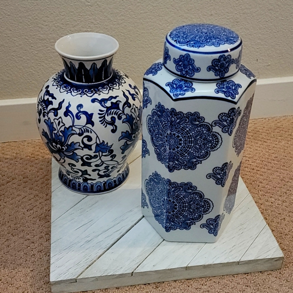 Vase or Container, Glass Porcelain